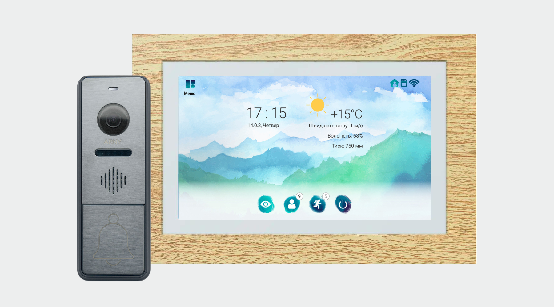 Комплект відеодомофона ARNY AVD-7743A (64GB) Wi-Fі